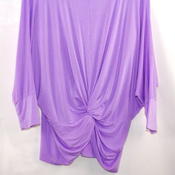 Umgee Lavendar Tunic-Style Top with Knot Tie, Small - Picture 4 of 4